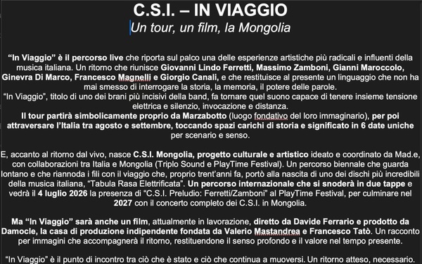 Reunion CSI - Il progetto