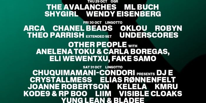 Arca e Kode9 fra i nuovi annunci del C2C Festival 2026, diffuso anche il programma Day By Day