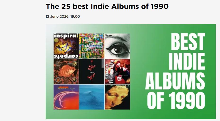 La classifica dei migliori 25 dischi indie rock del 1990, secondo il magazine Radio X