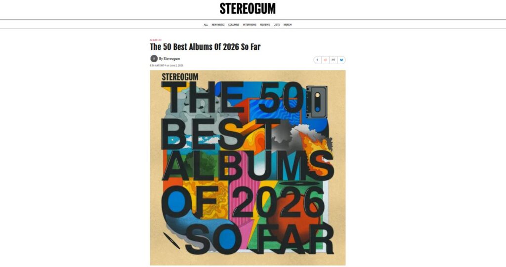 Anteprima: La classifica dei 50 migliori dischi usciti finora nel 2026, secondo Stereogum