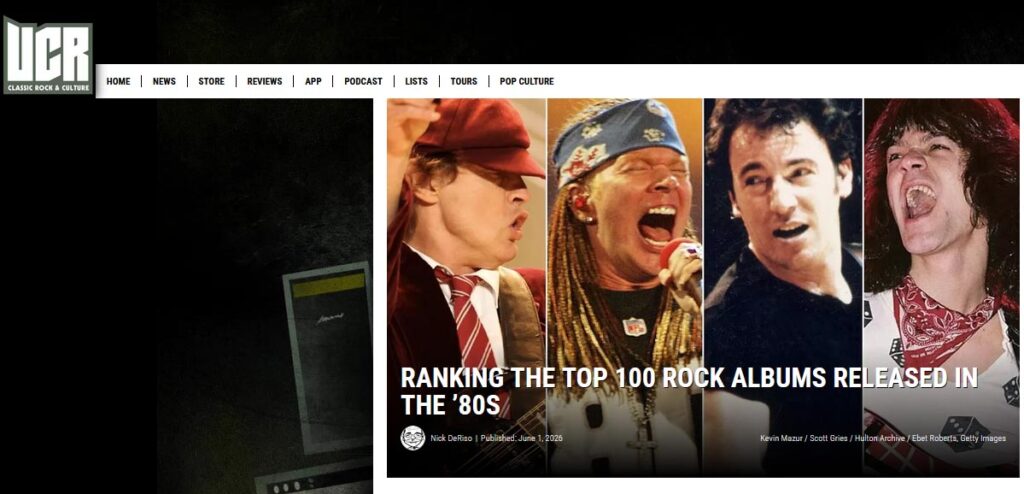 Anteprima: La classifica dei 100 migliori dischi rock degli anni 80, secondo Ultimate Classic Rock