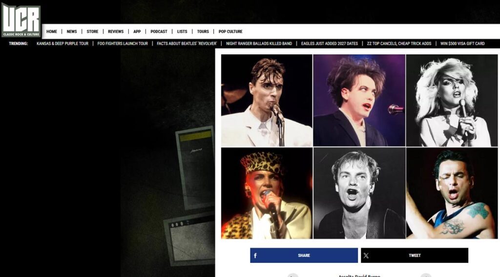 Anteprima: La classifica dei 15 migliori cantanti della new wave secondo Ultimate Classic Rock
