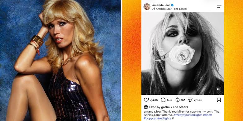 Amanda Lear accusa Miley Cyrus: “Ha copiato la mia ‘The Sphynx’ in ‘Redlights'” – Ascolta i brani a confronto