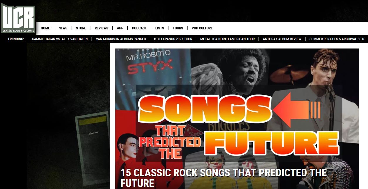 Le canzoni classic rock che hanno predetto il futuro, secondo Ultimate Classic Rock